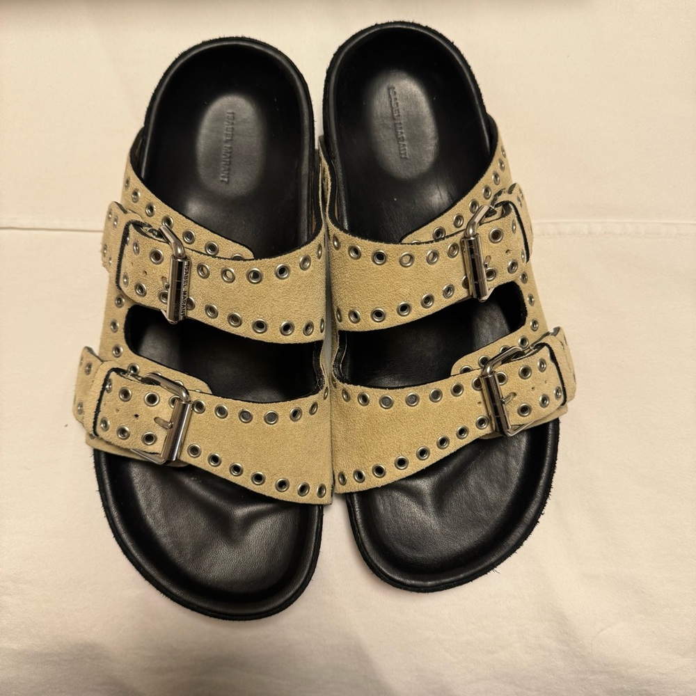 EUC Isabel Marant Lennyo Sandals in Ecru, sz 37